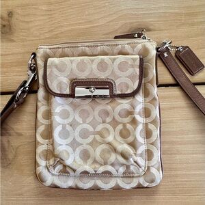 Coach Kristin Signature Canvas Swing-pack Crossbody Bag with Leather Strap